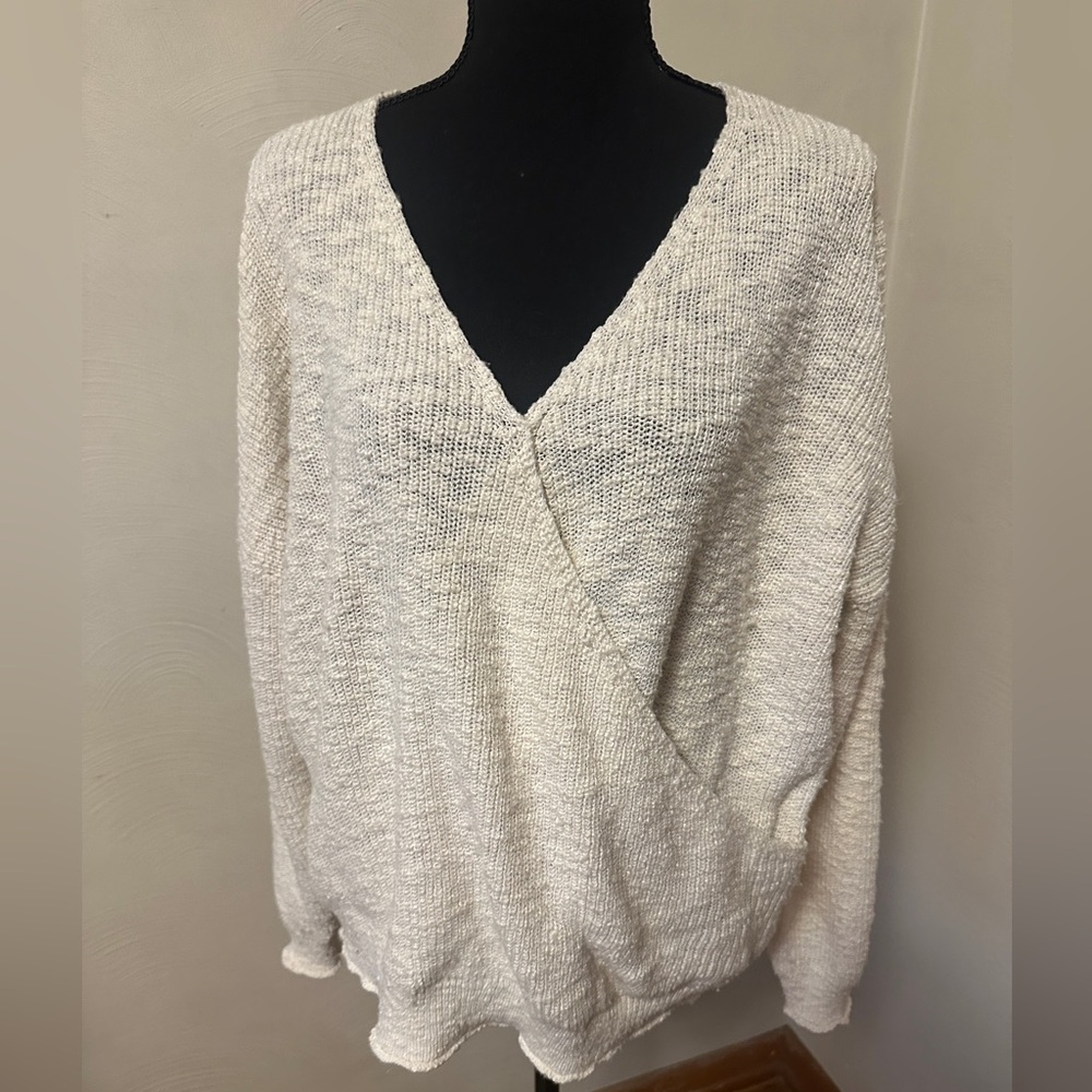 V-Neck Off White Sweater